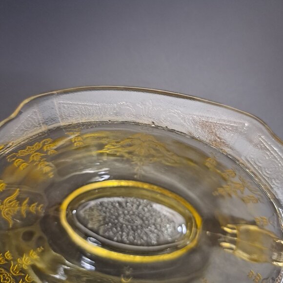 Anchor Hocking Princess Yellow Glass Creamer With Embossed Design Vintage - Picture 8 of 16